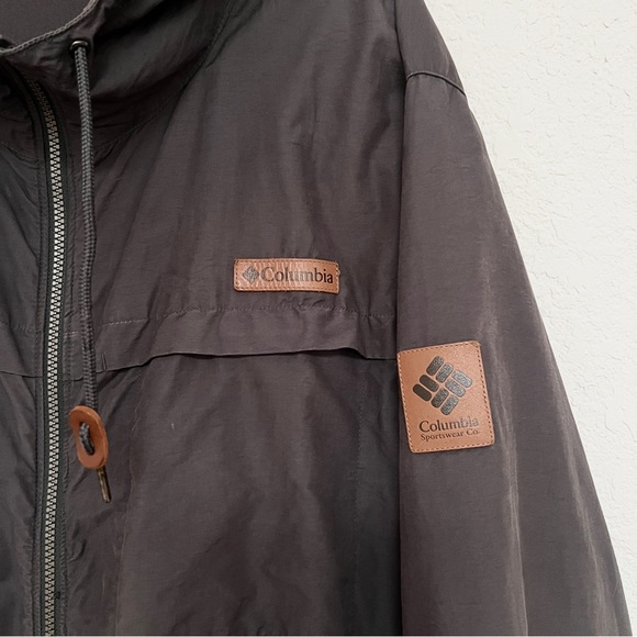 Columbia mens dark grey hooded lightweight zip jacket - Picture 2 of 6